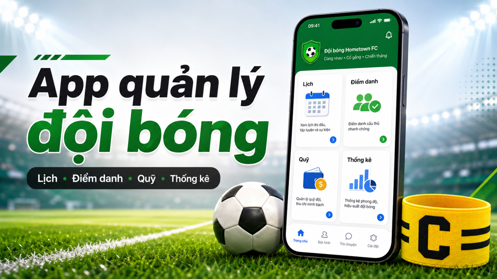 App quản lý đội bóng phong trào cần có tính năng gì?