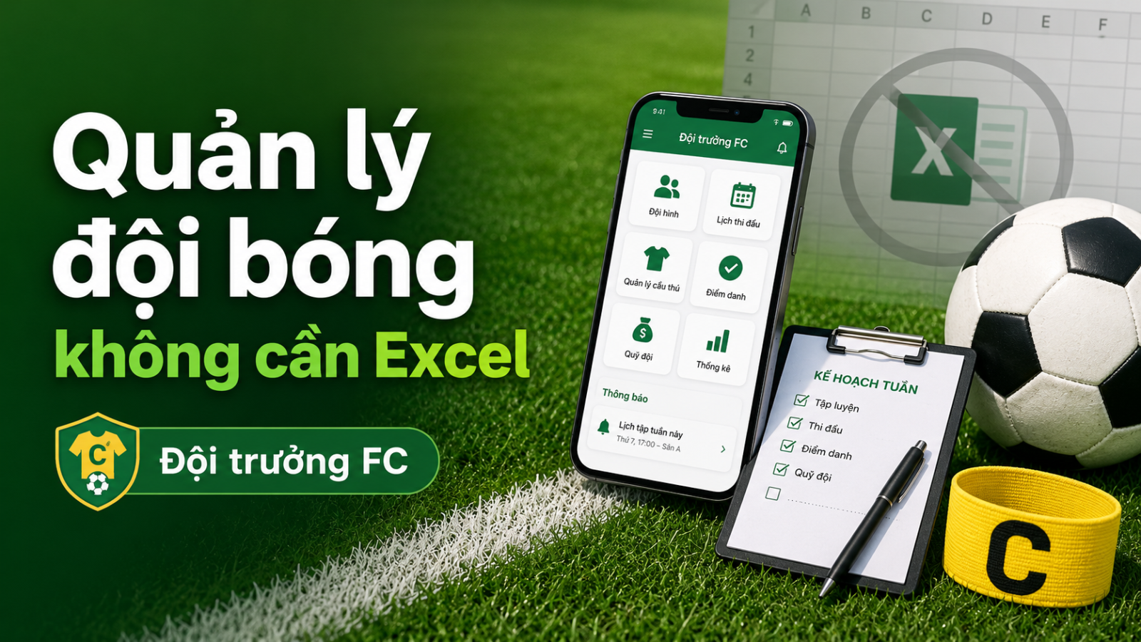 Cách quản lý đội bóng phong trào đơn giản, không cần Excel